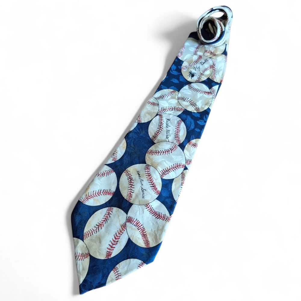 Vintage Nicole Miller Baseball Tie